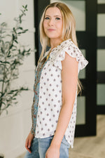 Hazel Blues® |  Willow Breeze Short Sleeve Blouse