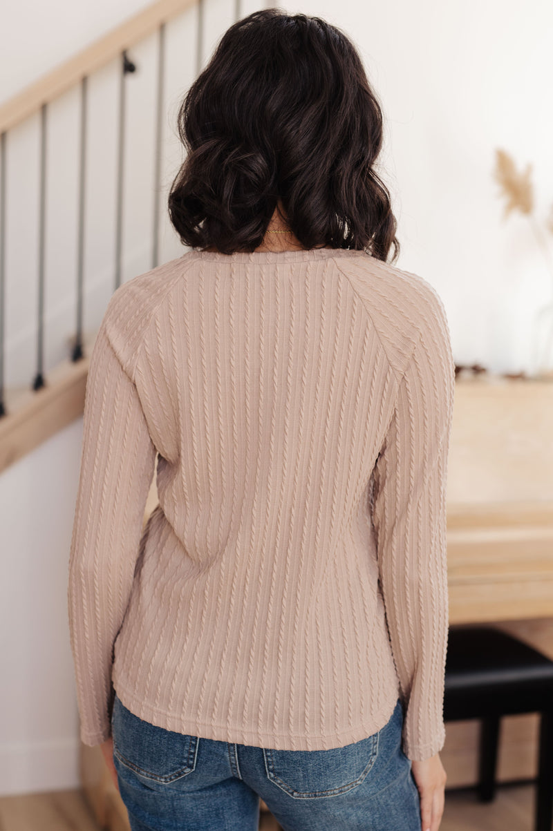 Hazel Blues® |  Winding Down Cable Detail Top