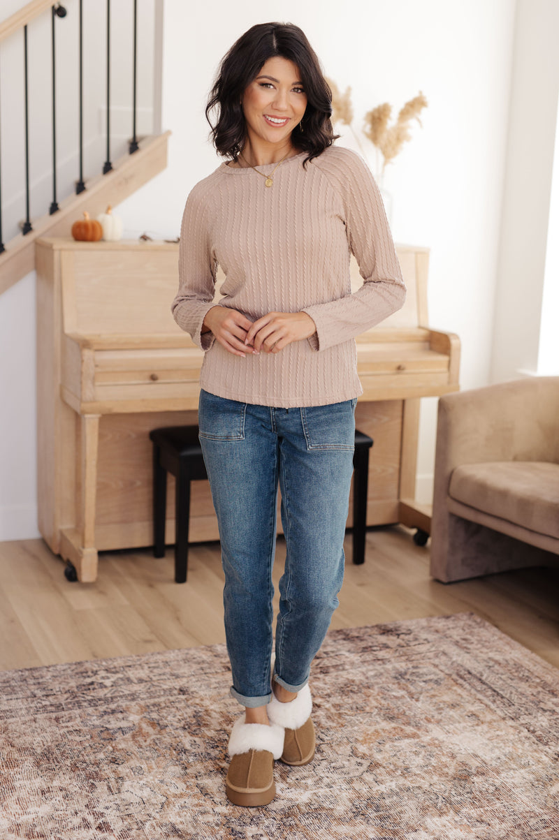 Hazel Blues® |  Winding Down Cable Detail Top