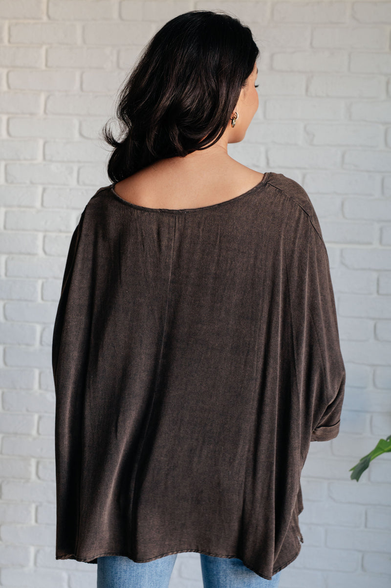 Hazel Blues® |  Wishy Washy Mineral Washed Oversized Top
