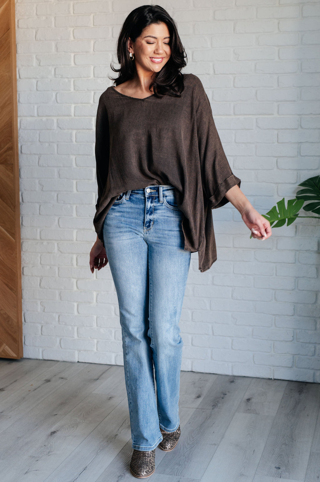 Hazel Blues® |  Wishy Washy Mineral Washed Oversized Top