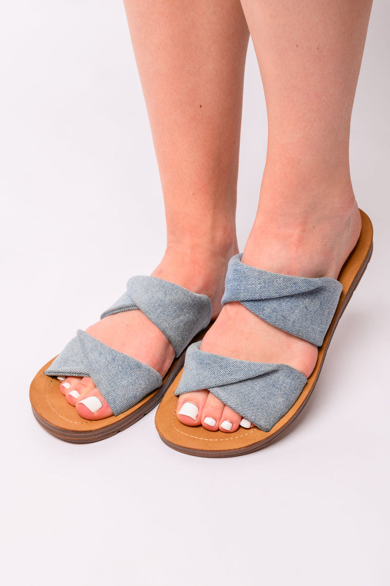 Hazel Blues® |  With a Twist Sandal in Denim