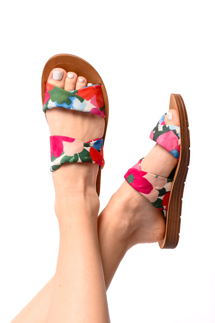 Hazel Blues® |  With a Twist Sandal in Flowers