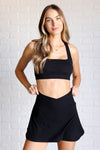 Hazel Blues® |  Working Out My Ego Cross Back Sports Bra in Black