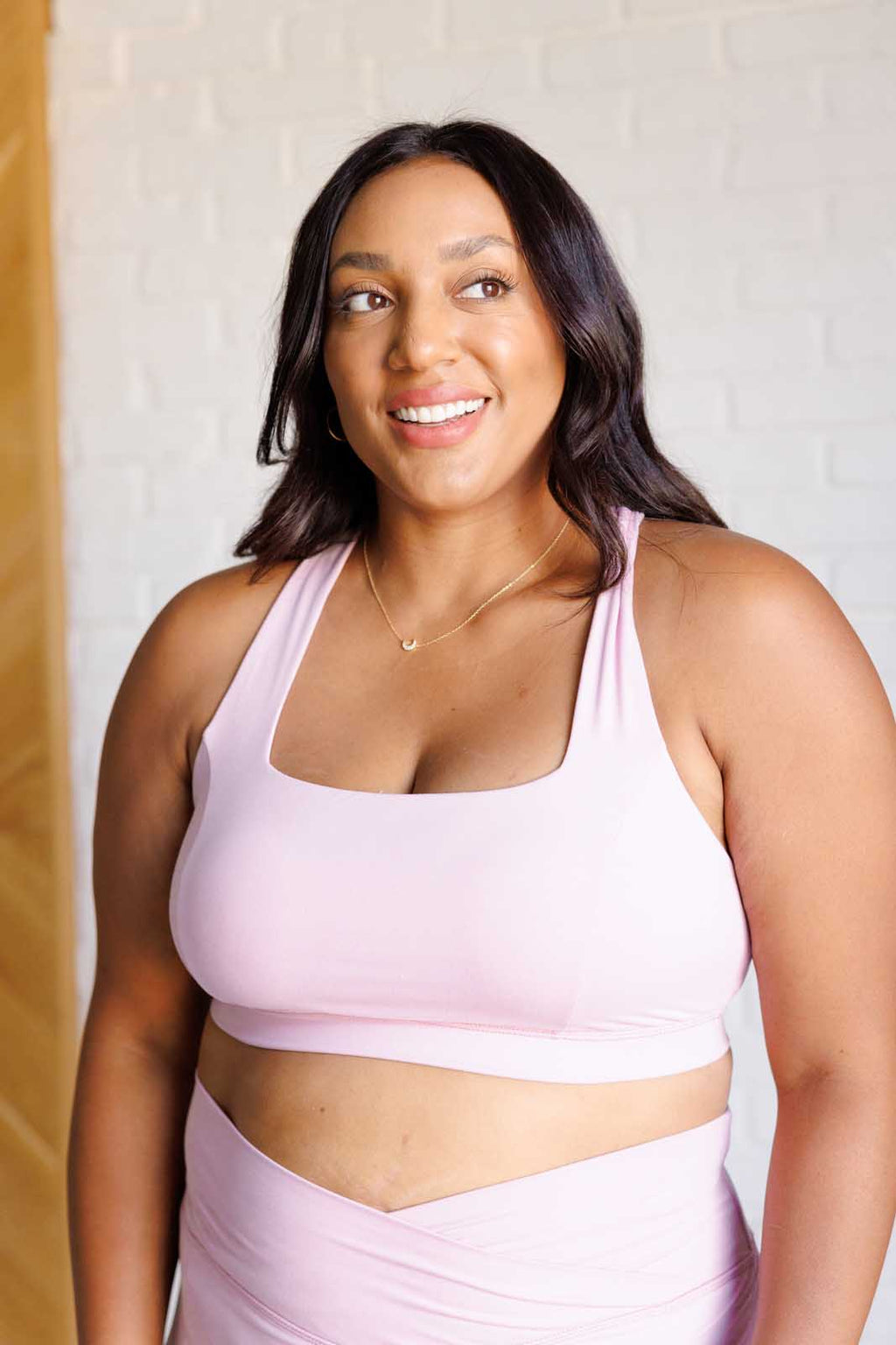 Hazel Blues® |  Working Out My Ego Cross Back Sports Bra in Mauve Peony