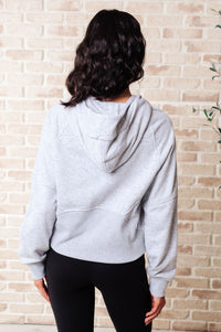 Hazel Blues® |  Working Up A Sweat Hooded Pullover in Grey