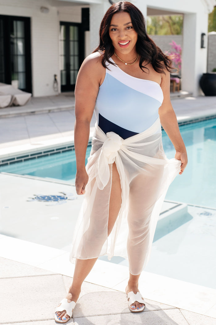 Hazel Blues® |  Wrapped In Summer Versatile Swim Cover in White