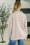 Hazel Blues® |  You Should Know Half Zip Pullover in Ash Mocha