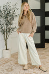 Hazel Blues® |  You Should Know Half Zip Pullover in Deep Camel