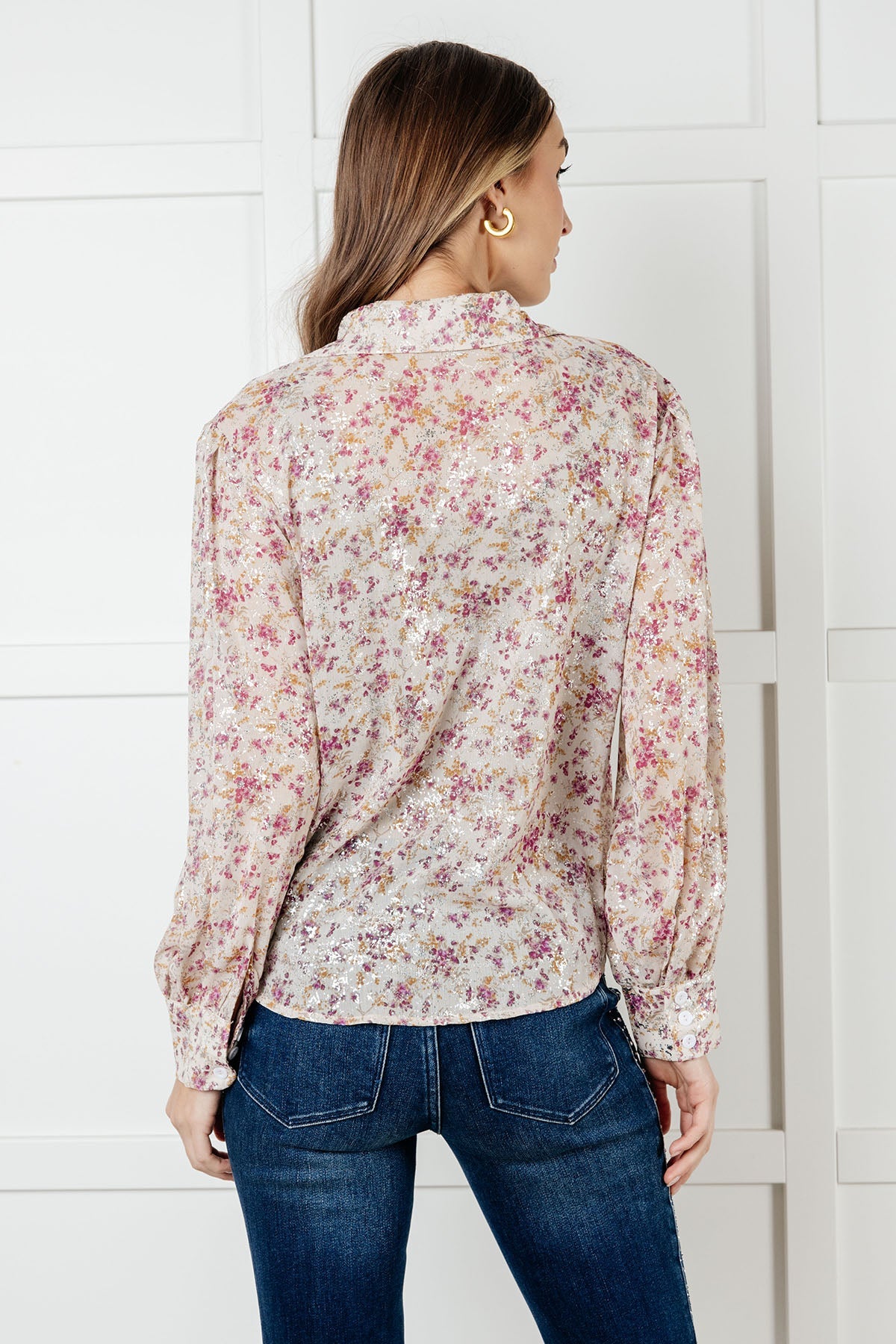 Hazel Blues® |  You and I Connect Floral Button Up Blouse