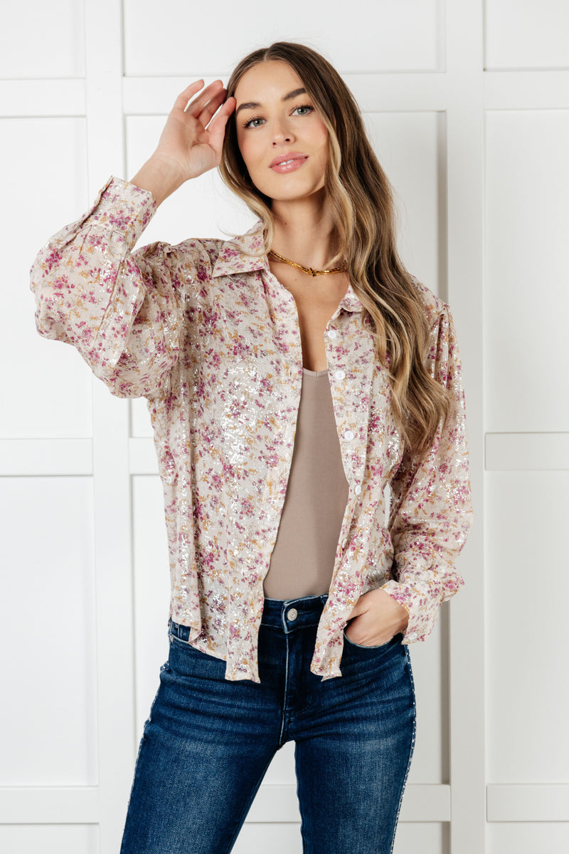 Hazel Blues® |  You and I Connect Floral Button Up Blouse