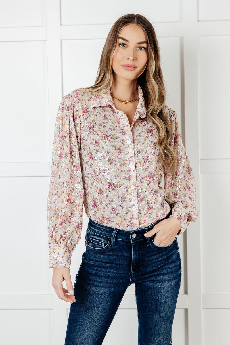 Hazel Blues® |  You and I Connect Floral Button Up Blouse