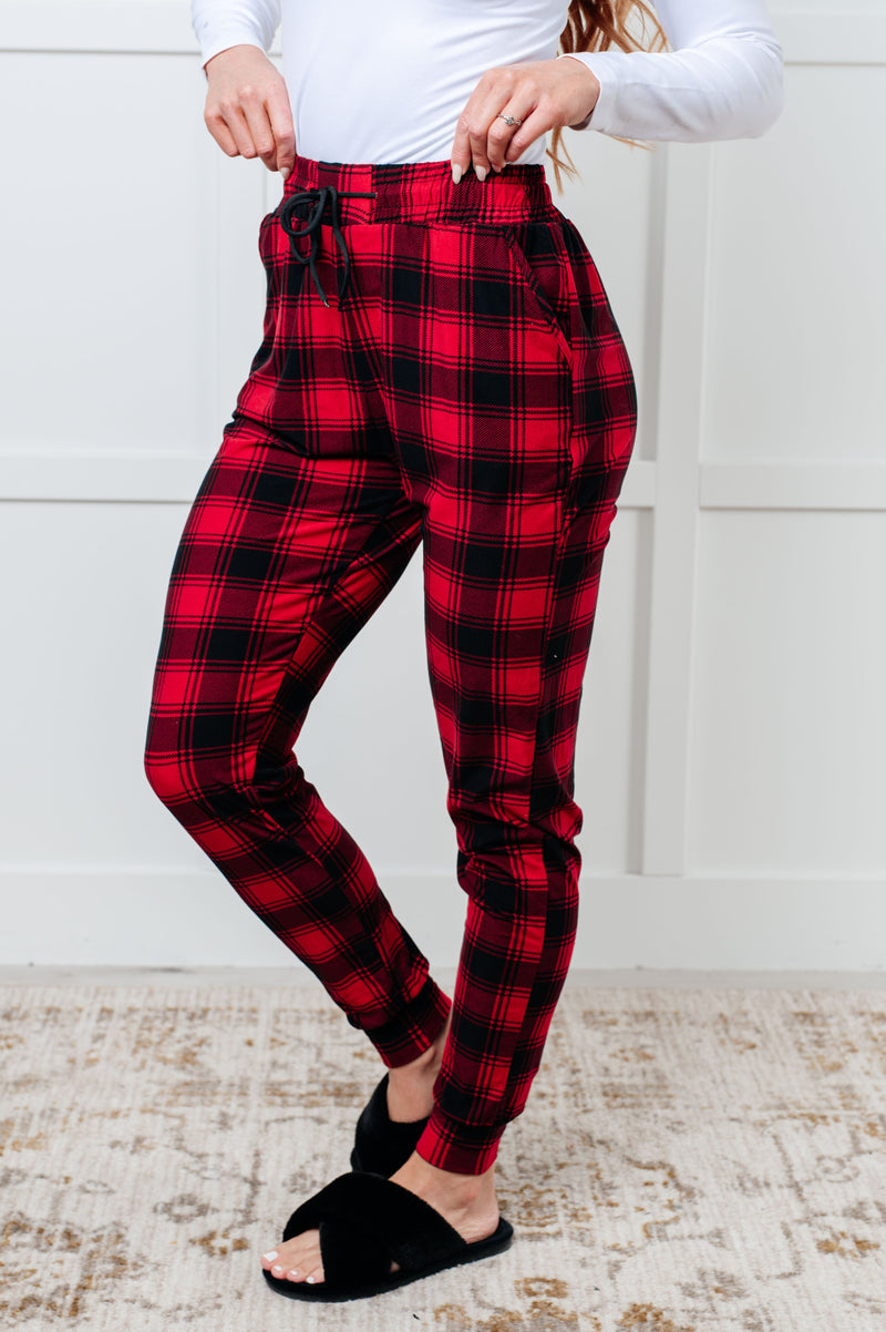 Hazel Blues® |  Your New Favorite Joggers in Red Plaid