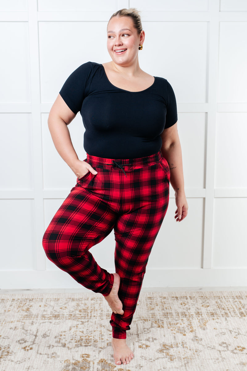 Hazel Blues® |  Your New Favorite Joggers in Red Plaid