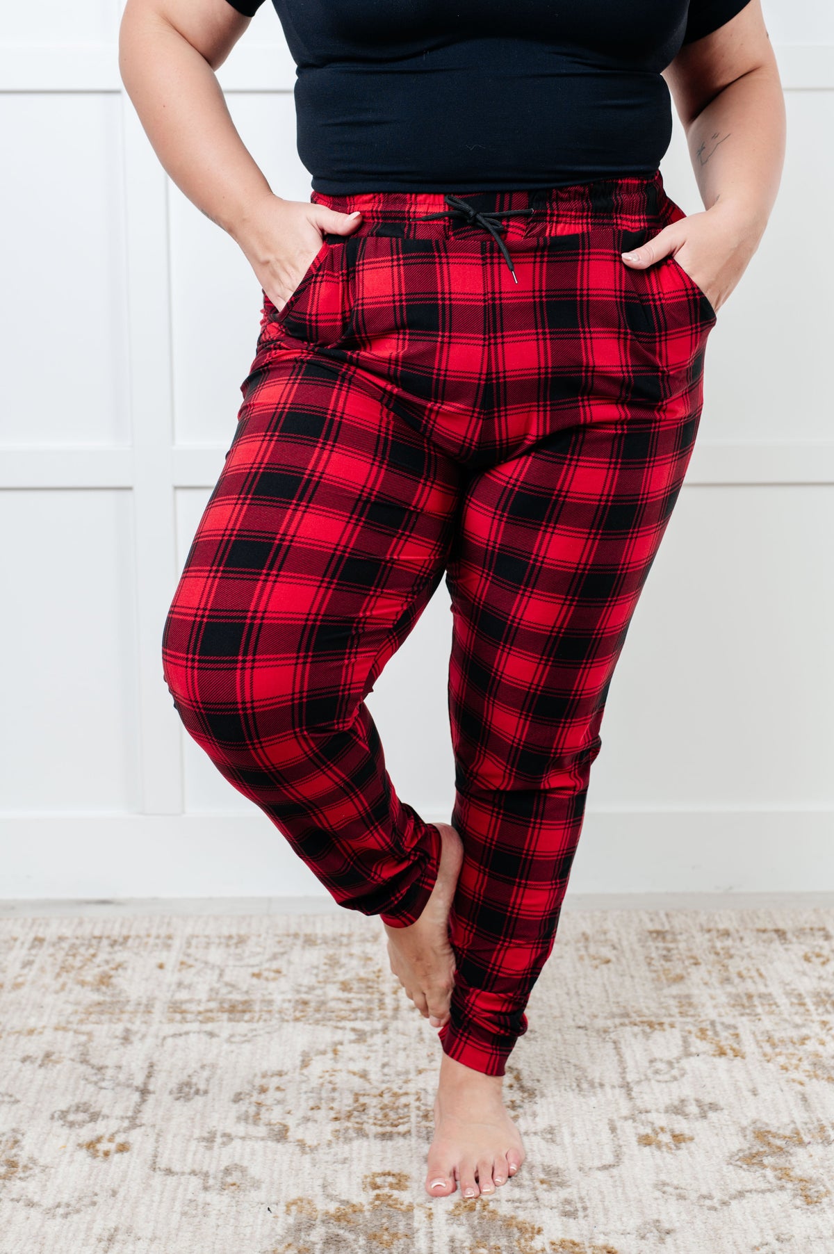 Hazel Blues® |  Your New Favorite Joggers in Red Plaid