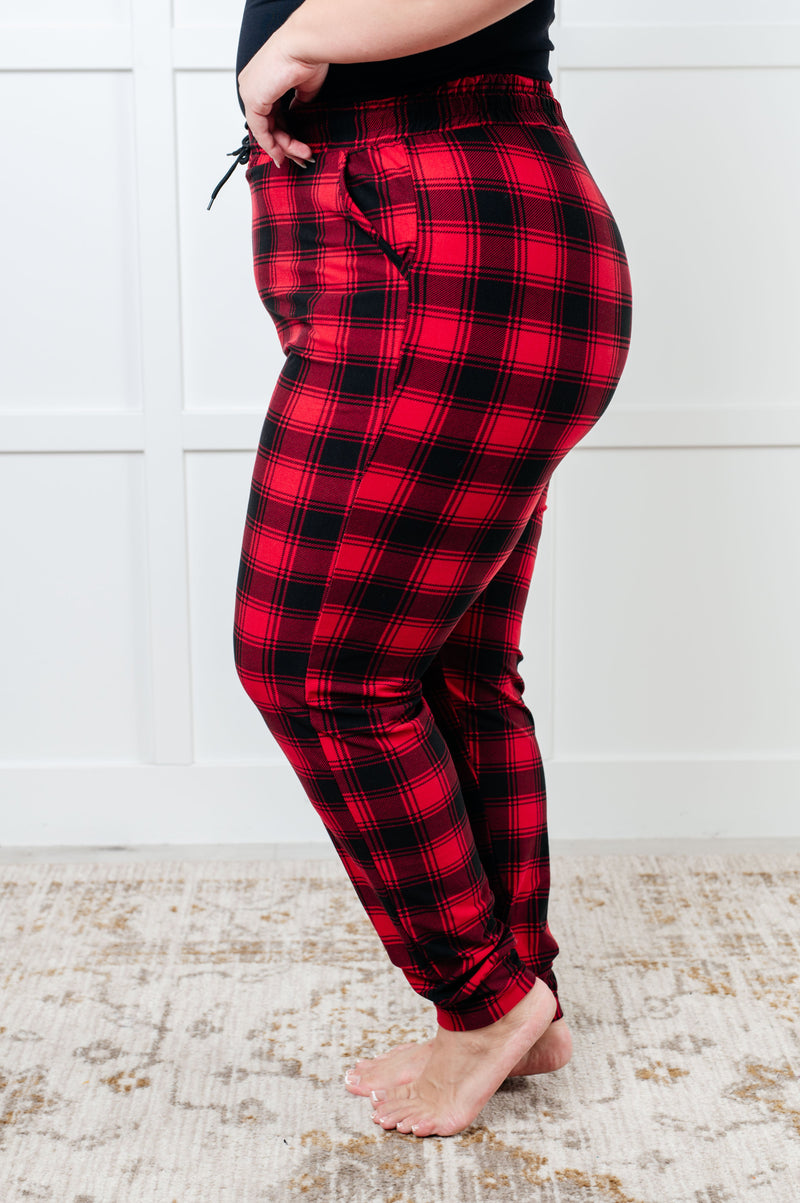 Hazel Blues® |  Your New Favorite Joggers in Red Plaid