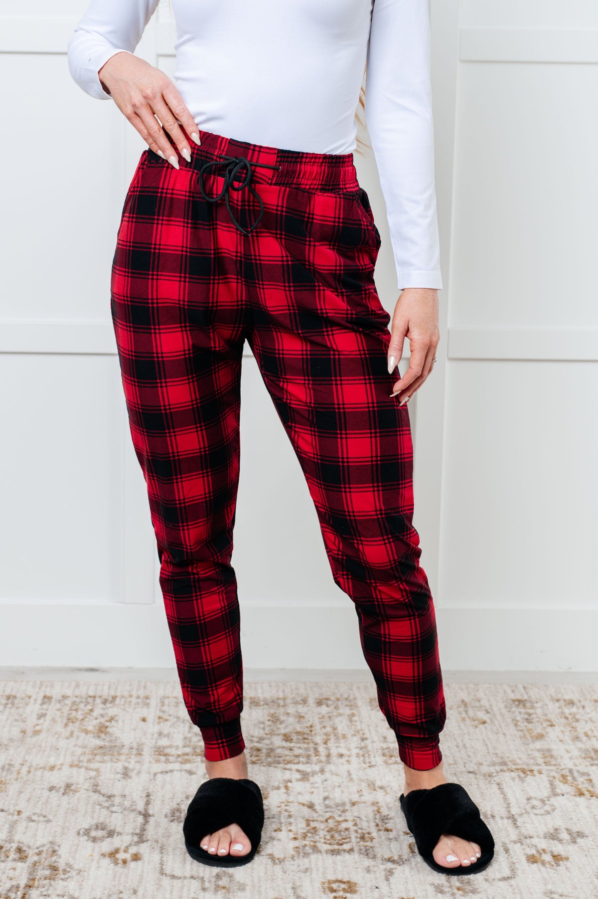 Hazel Blues® |  Your New Favorite Joggers in Red Plaid