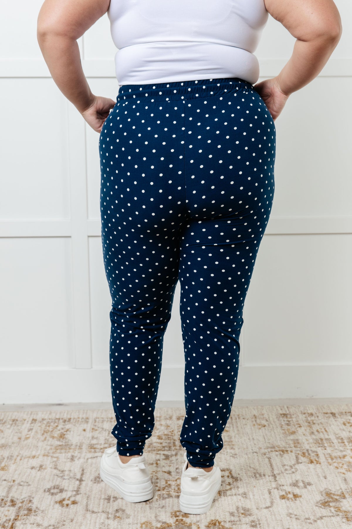 Hazel Blues® |  Your New Favorite Joggers in White Polka Dot