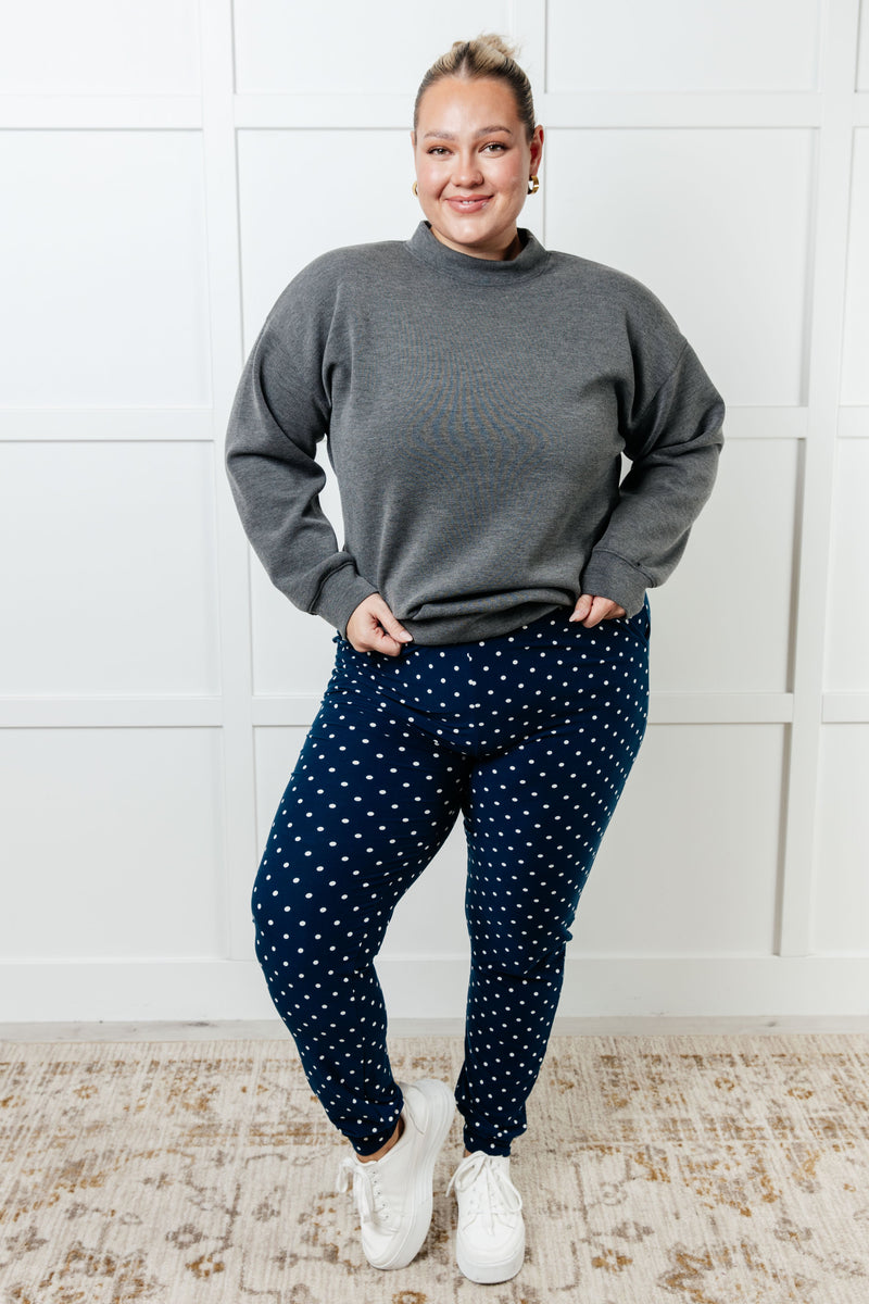 Hazel Blues® |  Your New Favorite Joggers in White Polka Dot