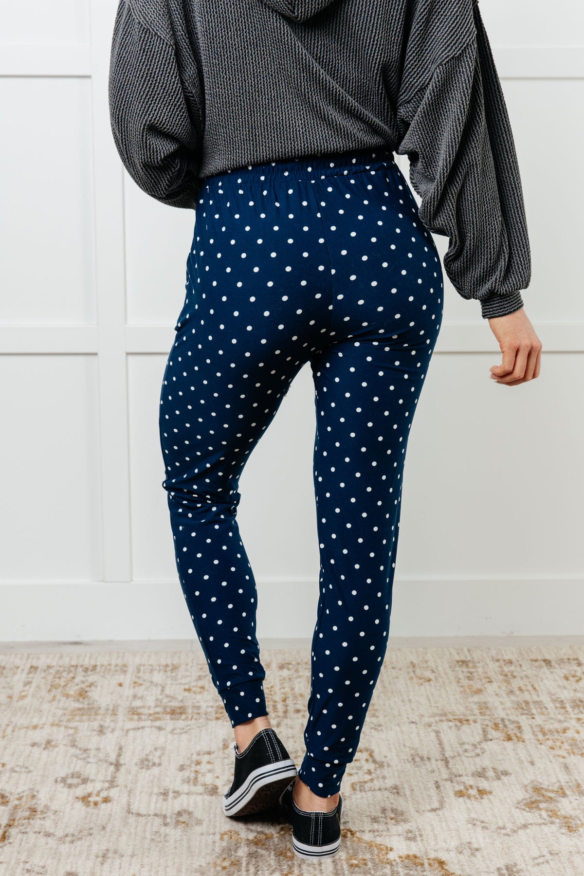 Hazel Blues® |  Your New Favorite Joggers in White Polka Dot