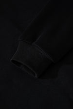 Hazel Blues® |  Black Solid Collared Sweatshirt and High Waist Pants Active Set