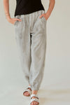 Hazel Blues® |  Davi & Dani Rhinestone Elastic Waist Joggers