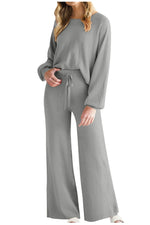 Hazel Blues® |  Round Neck Long Sleeve Top and Pants Set