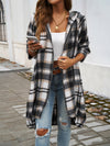 Hazel Blues® |  Plaid Zip Up Hooded Coat