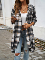 Hazel Blues® |  Plaid Zip Up Hooded Coat