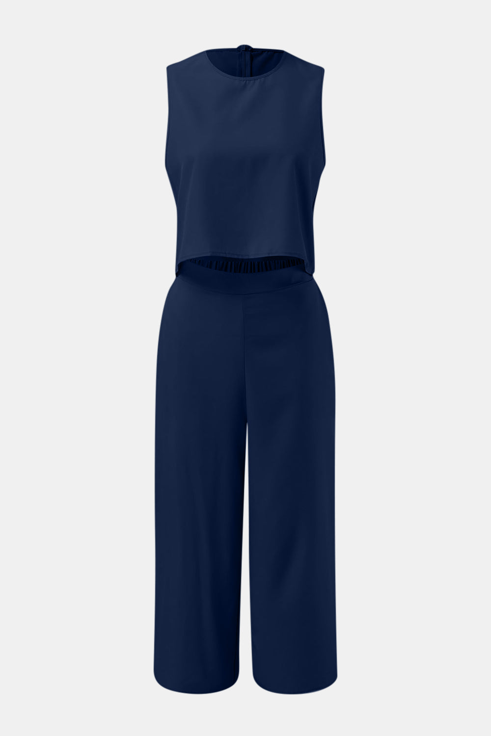 Hazel Blues® |  Round Neck Top and Wide Leg Pants Set