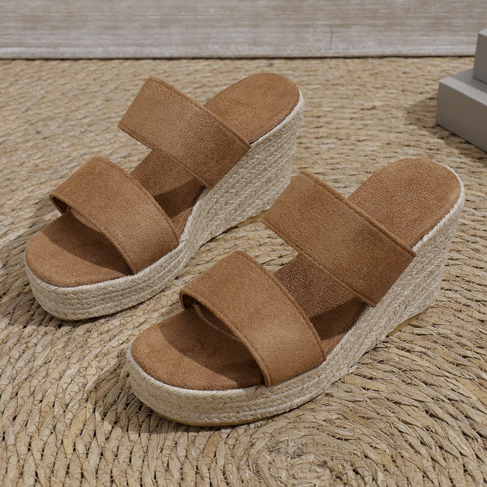 Hazel Blues® |  Open Toe Wedge Sandals