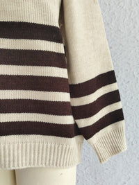 Hazel Blues® |  Striped Dropped Shoulder Long Sleeve Sweater