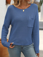 Hazel Blues® |  Round Neck Long Sleeve Sweater