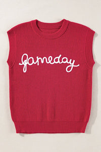 Hazel Blues® |  GAME DAY Round Neck Sweater Vest