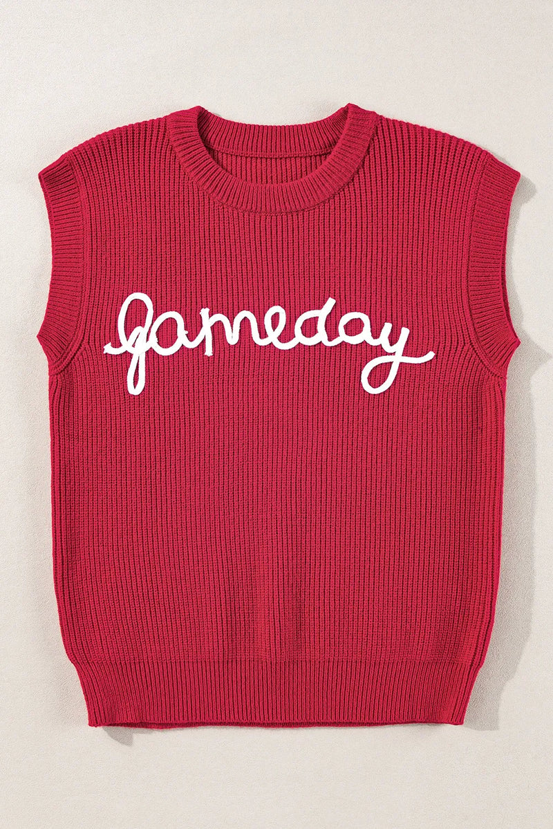 Hazel Blues® |  GAME DAY Round Neck Sweater Vest