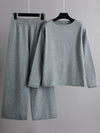 Hazel Blues® |  Basic Bae Rolled Round Neck Top and Pants Sweater Set
