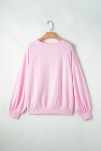 Hazel Blues® |  Valentine’s Day HUG AND KISSES Round Neck Sweatshirt