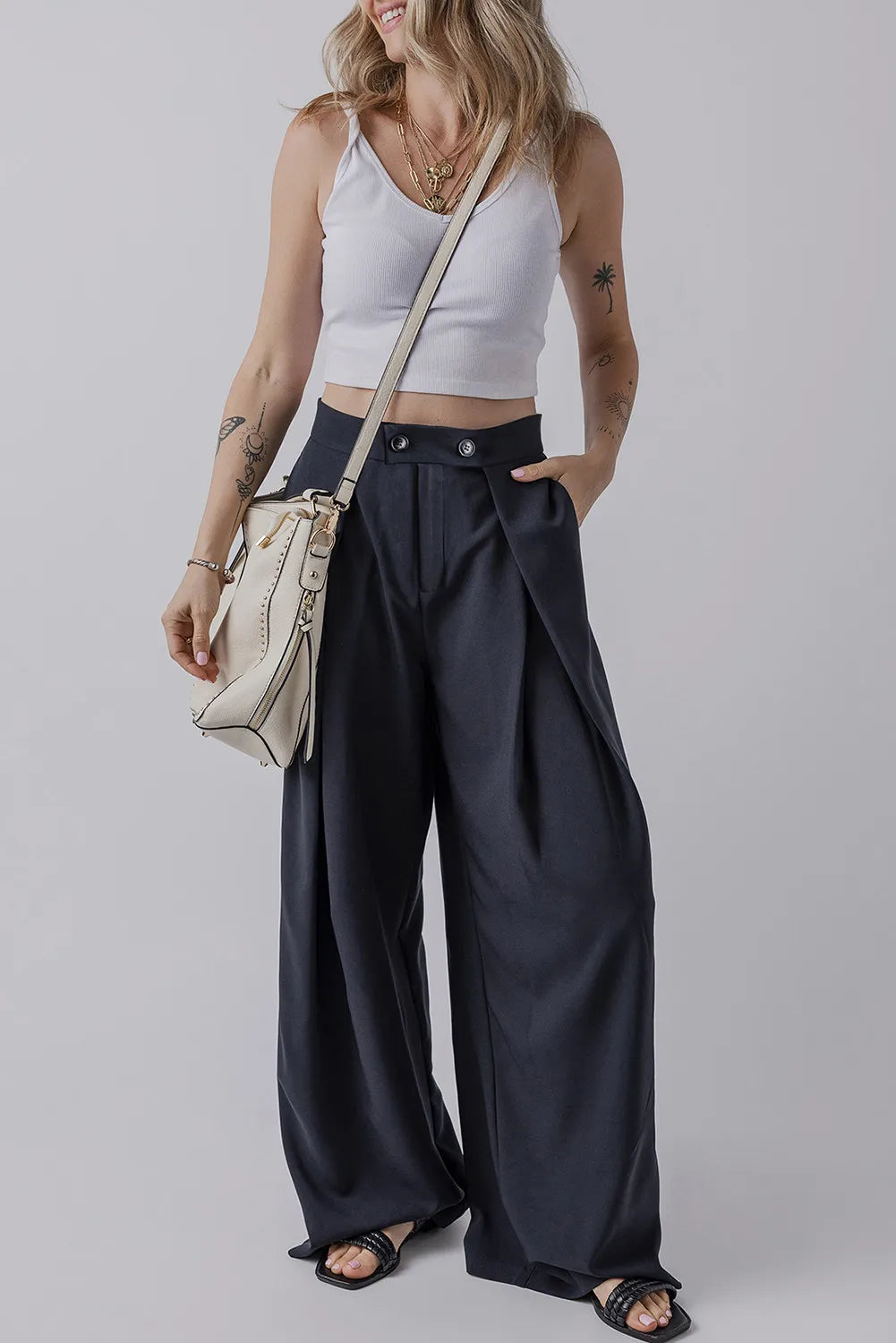 Hazel Blues® |  Wide Leg Pants with Pockets