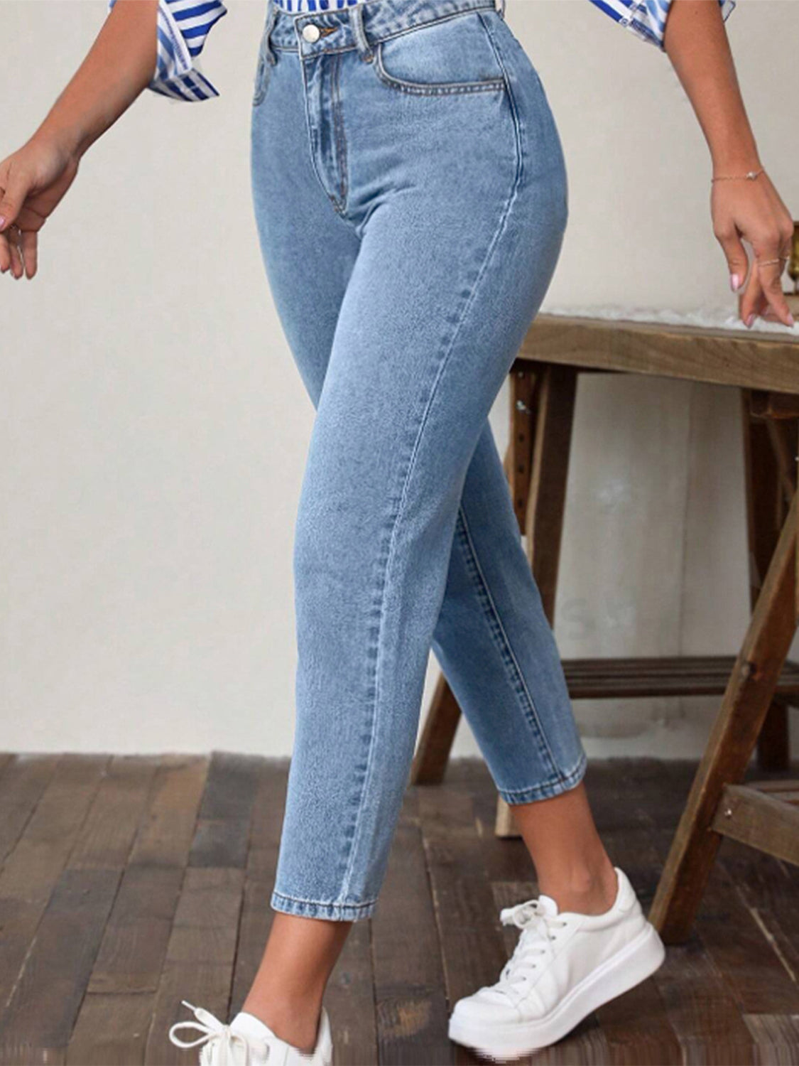 Hazel Blues® |  High Waist Jeans with Pockets