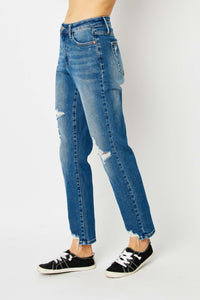 Hazel Blues® |  Judy Blue Distressed Slim Jeans