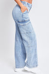 Hazel Blues® |  YMI Jeanswear High-Rise Straight Cargo Jeans