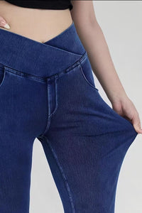 Hazel Blues® |  Basic Bae Pocketed Highly Stretchy Bootcut Jeans