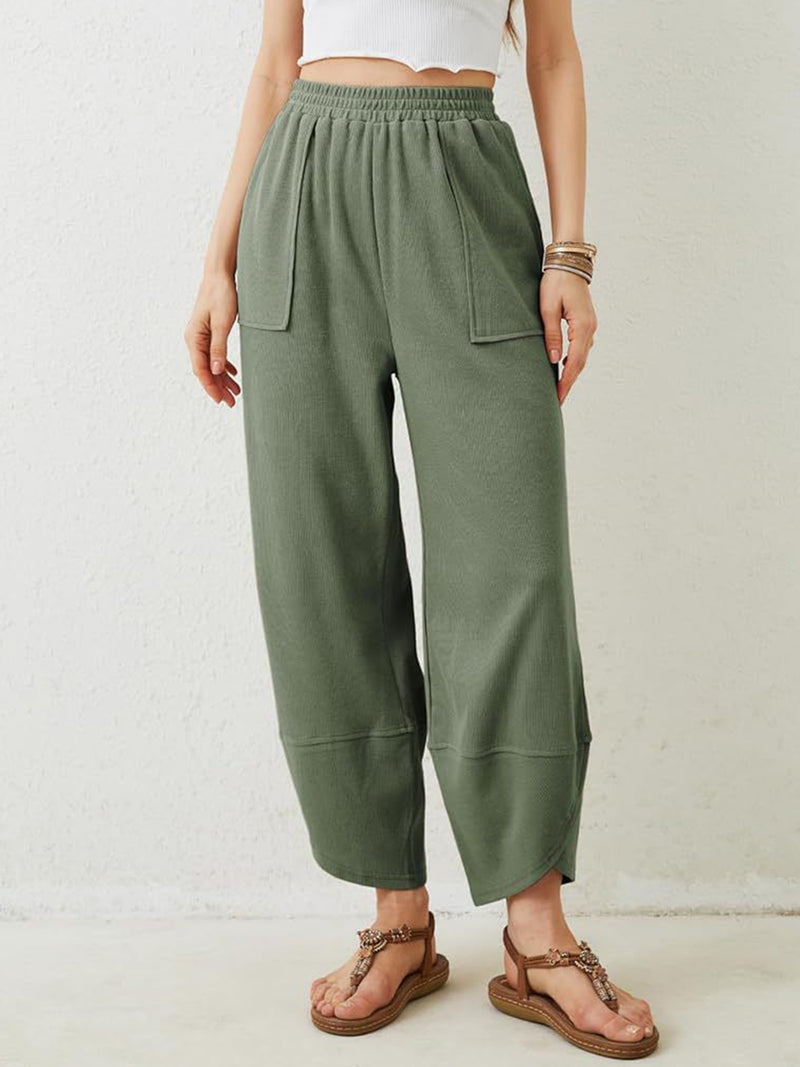 Hazel Blues® |  Lovelet Elastic Waist Wide Leg Pants