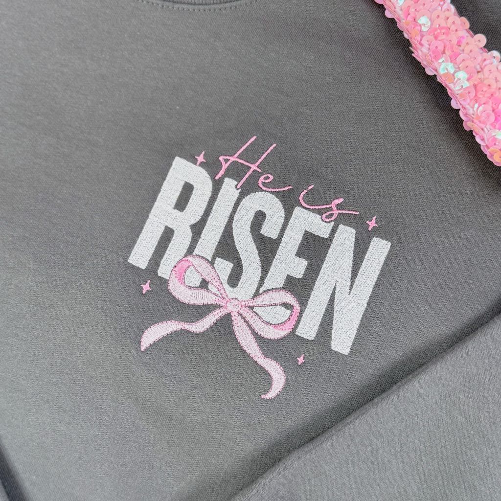 Hazel Blues® |  He is Risen Embroidered Sweatshirt