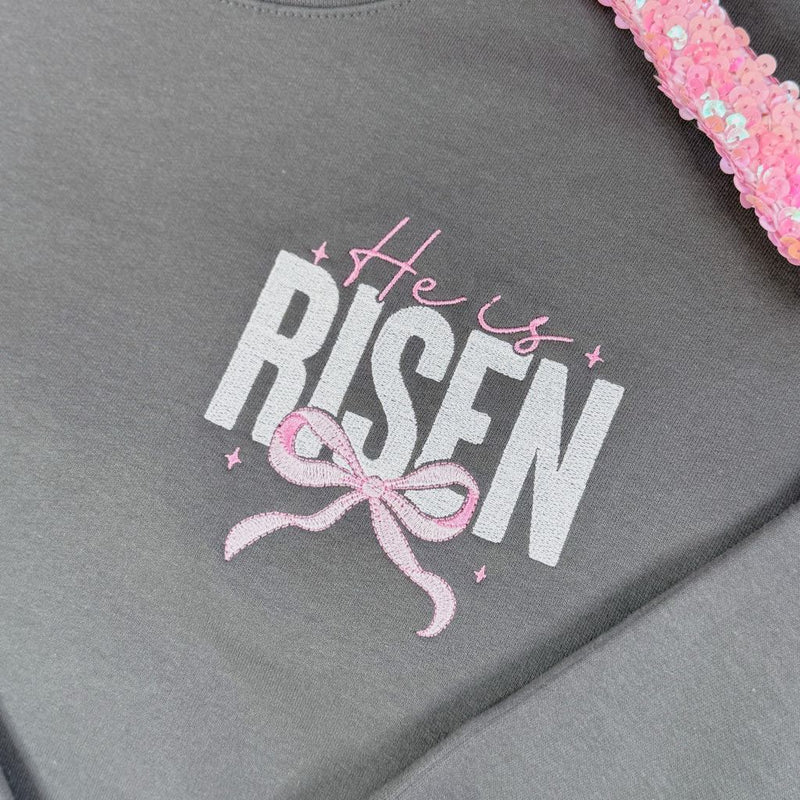 Hazel Blues® |  He is Risen Embroidered Sweatshirt