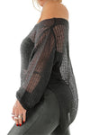 Hazel Blues® |  Side Slit Long Sleeve Knit Cover Up