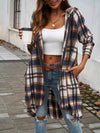 Hazel Blues® |  Plaid Zip Up Hooded Coat