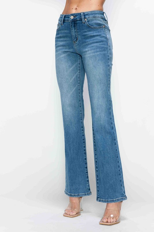 Hazel Blues® |  bytos Cat's Whiskers Mid Rise Bootcut Jeans