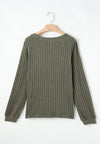 Hazel Blues® |  Leopard Round Neck Long Sleeve T-Shirt