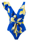 Hazel Blues® |  Tied Printed V-Neck Sleeveless One-Piece Swimwear
